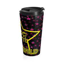 Load image into Gallery viewer, Pink Starlight w Yellow Free Spirit Born Wild Stainless Steel Travel Mug