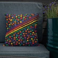 Load image into Gallery viewer, Love All Colors on Black Premium Decorative Throw Pillow