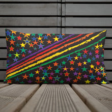 Load image into Gallery viewer, Love All Colors on Black Premium Decorative Throw Pillow