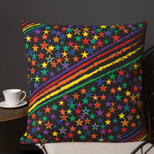 Load image into Gallery viewer, Love All Colors on Black Premium Decorative Throw Pillow