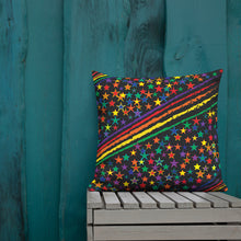 Load image into Gallery viewer, Love All Colors on Black Premium Decorative Throw Pillow