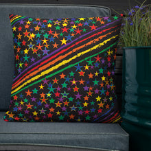 Load image into Gallery viewer, Love All Colors on Black Premium Decorative Throw Pillow