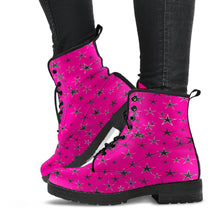 Load image into Gallery viewer, Pink Starlight Reversed Men&#39;s &amp; Women&#39;s Vegan Leather Boots