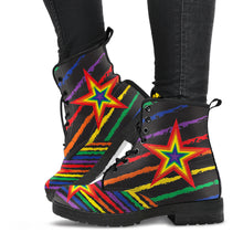 Load image into Gallery viewer, Rainbow Superstar Men&#39;s &amp; Women&#39;s Vegan Leather Boots