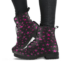 Load image into Gallery viewer, Pink Starlight Men&#39;s &amp; Women&#39;s Vegan Leather Boots