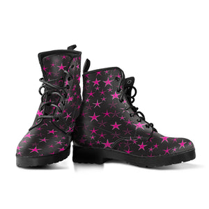 Pink Starlight Men's & Women's Vegan Leather Boots