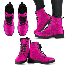 Load image into Gallery viewer, Pink Starlight Reversed Men&#39;s &amp; Women&#39;s Vegan Leather Boots