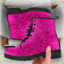 Load image into Gallery viewer, Pink Starlight Reversed Men&#39;s &amp; Women&#39;s Vegan Leather Boots