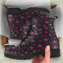 Load image into Gallery viewer, Pink Starlight Men&#39;s &amp; Women&#39;s Vegan Leather Boots