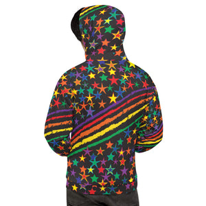 Love All Colors on Black Unisex Hoodie