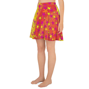 Big Pop Double Stars Women's Skater Skirt