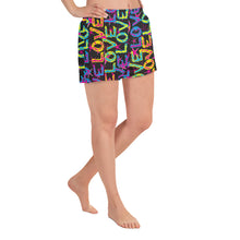 Load image into Gallery viewer, Love On Stars Women&#39;s Athletic Short Shorts