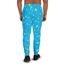 Load image into Gallery viewer, Aqua Sky Yellow Stars Men&#39;s Joggers