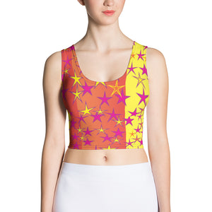 Big Pop Double Stars Women's Yoga Crop Top