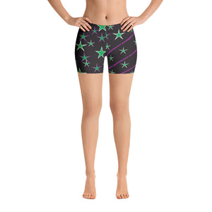 Night Sky Women's Aerobic Biker Shorts