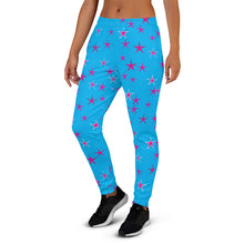 Load image into Gallery viewer, Aqua Sky Pink Stars Women&#39;s Joggers