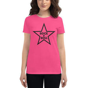 Rock n Roll Black Star Women's short sleeve t-shirt