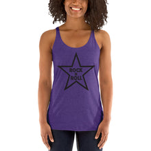 Load image into Gallery viewer, Rock n Roll Black Star Women&#39;s Racerback Tank