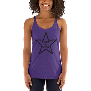 Rock n Roll Black Star Women's Racerback Tank