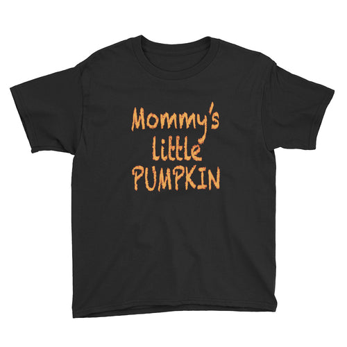 Z10Hallo Mommy's Little Pumpkin Family Halloween Youth Short Sleeve T-Shirt