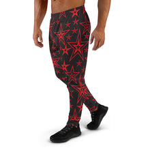 Load image into Gallery viewer, Rocking Classic Red Stars on Black Men&#39;s Joggers