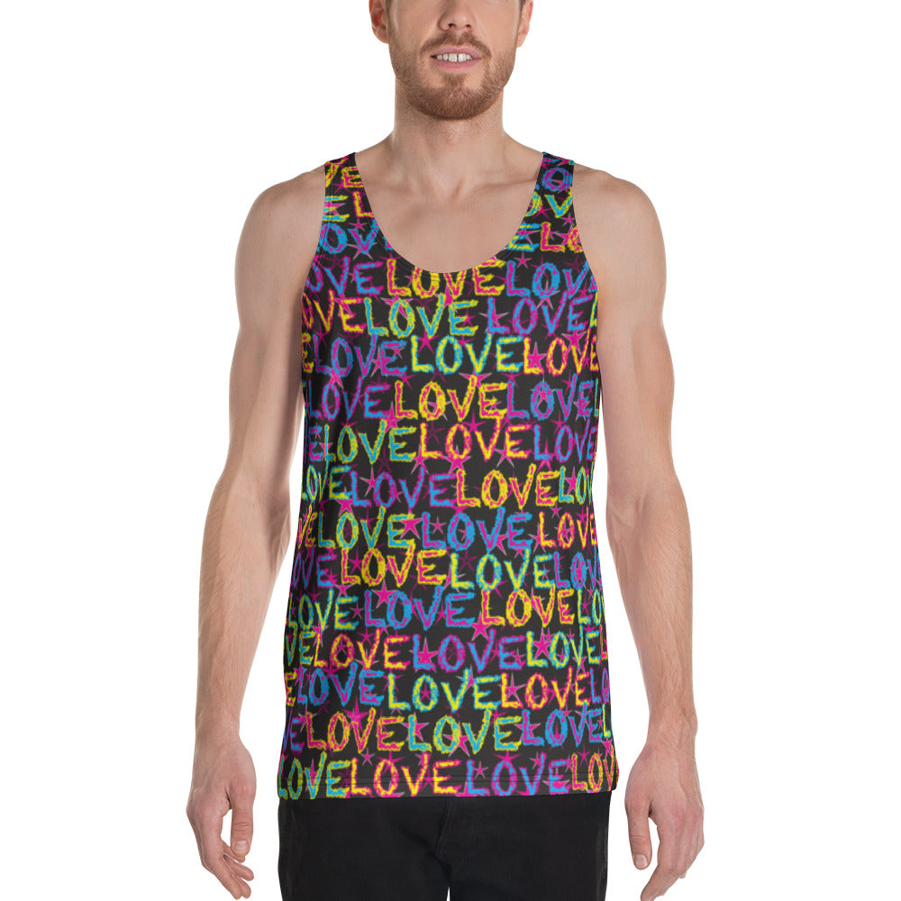 Love on Stars Unisex Tank Top