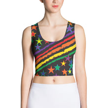 Load image into Gallery viewer, Love All Colors on Black Women&#39;s Yoga Crop Top