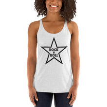 Load image into Gallery viewer, Rock n Roll Black Star Women&#39;s Racerback Tank