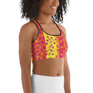 Big Pop Double Stars Women's Sports Bra