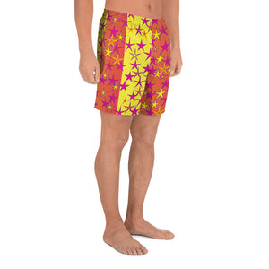 Big Pop Double Stars Men's Athletic Long Shorts