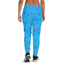 Load image into Gallery viewer, Aqua Sky Pink Stars Women&#39;s Joggers