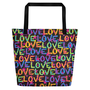 Love on Stars Beach Bag