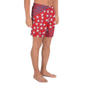 Stars & Stripes Men's Athletic Long Shorts