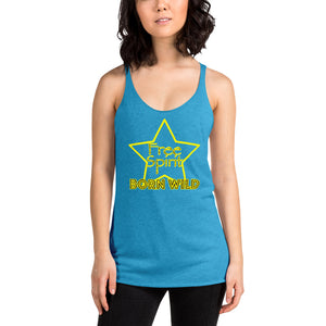 Free Spirit Born Wild in Yellow Women's Racerback Tank