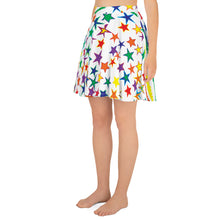 Load image into Gallery viewer, Love All Colors on White Women&#39;s Skater Skirt