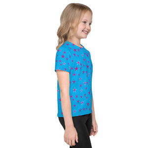 Aqua Sky Pink Stars Kid's T-Shirt