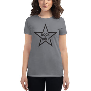 Rock n Roll Black Star Women's short sleeve t-shirt