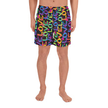 Load image into Gallery viewer, Love on Stars Men&#39;s Athletic Long Shorts