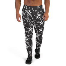 Load image into Gallery viewer, Rocking Classic White Stars on Black Men&#39;s Joggers