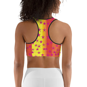 Big Pop Simple Stars Women's Sports Bra