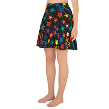 Load image into Gallery viewer, Love All Colors on Black Women&#39;s Skater Skirt