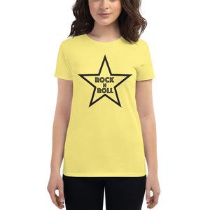 Rock n Roll Black Star Women's short sleeve t-shirt