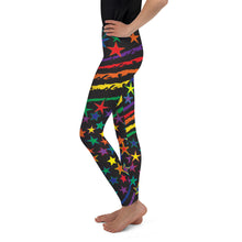 Load image into Gallery viewer, Love All Colors on Black Kid&#39;s/Youth Leggings