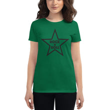 Load image into Gallery viewer, Rock n Roll Black Star Women&#39;s short sleeve t-shirt