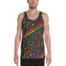 Load image into Gallery viewer, Love All Colors on Black Unisex Tank Top