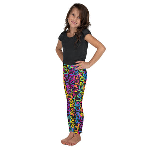 Peace, Love & Rock n Roll on Stars Kid's Leggings