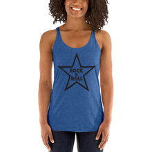 Load image into Gallery viewer, Rock n Roll Black Star Women&#39;s Racerback Tank