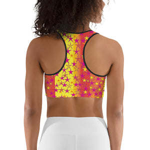 Big Pop Double Stars Women's Sports Bra