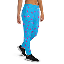 Load image into Gallery viewer, Aqua Sky Pink Stars Women&#39;s Joggers