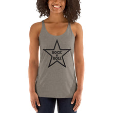 Load image into Gallery viewer, Rock n Roll Black Star Women&#39;s Racerback Tank